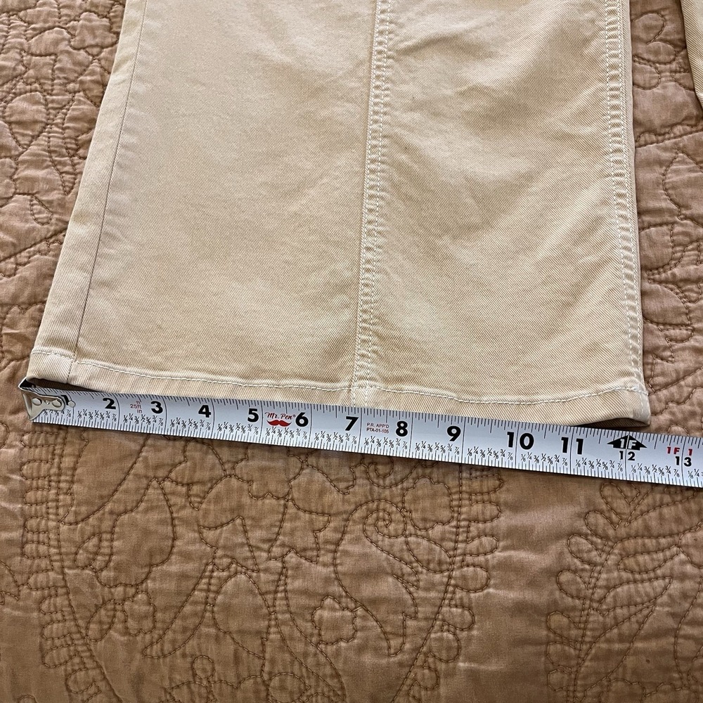 Maeve Anthropologie Delaney 28 Wide Leg Pants High Rise Seamed Trouser Tan Boho - Picture 2 of 10